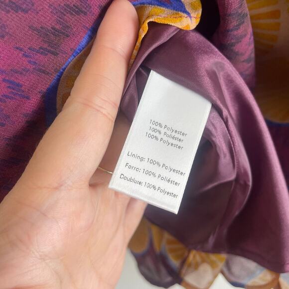 AUTUMN ADEIGBO Amelie Printed Cut-out Mini A-line Dress In Mult Size 4 NWT525 - Picture 7 of 8